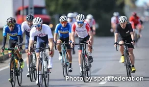 Photograph of a cycling road athlete.