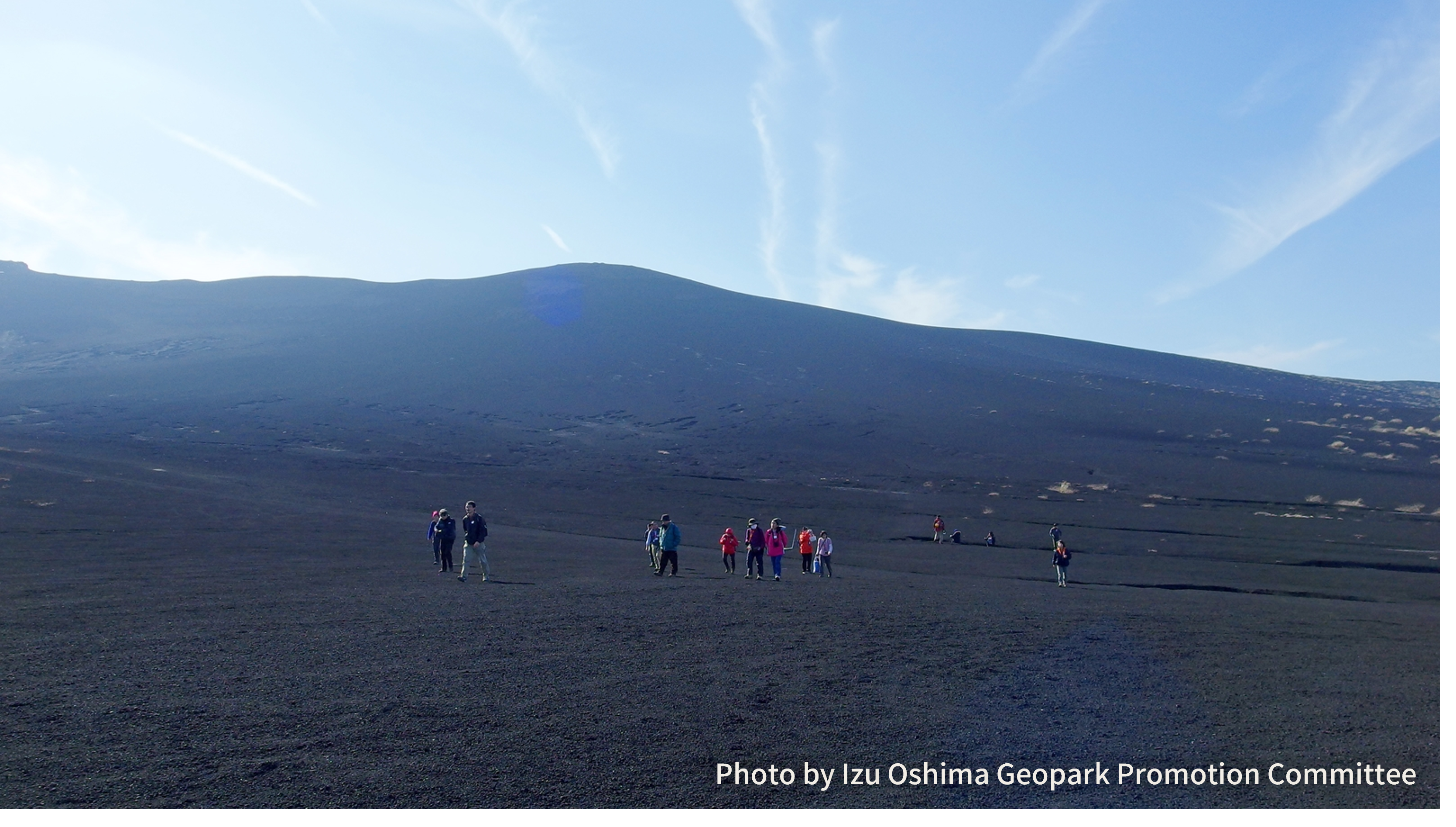 Photograph of Ura-Sabaku desert of Izu Oshima Island.