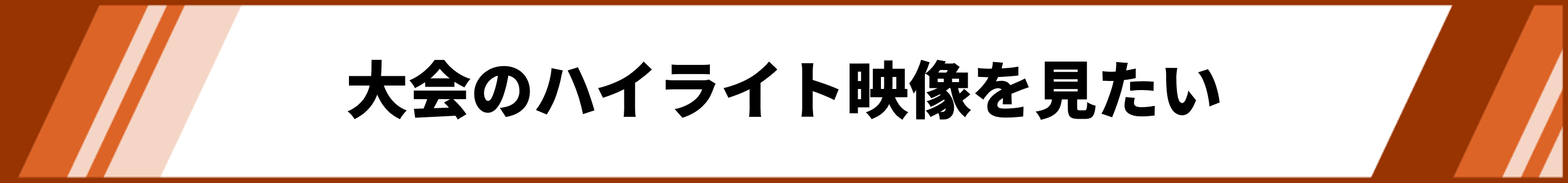 大会のハイライト映像を見たい